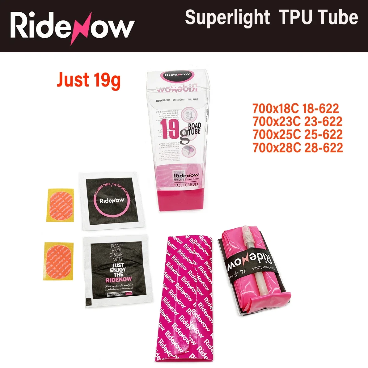 

RideNow ТПУ Внутренняя трубка для шоссейного велосипеда 700C 28 дюймов Внутренние трубки для велосипеда Французская длина клапана 45 65 85 мм 19 г Супер легкая внутренняя трубка