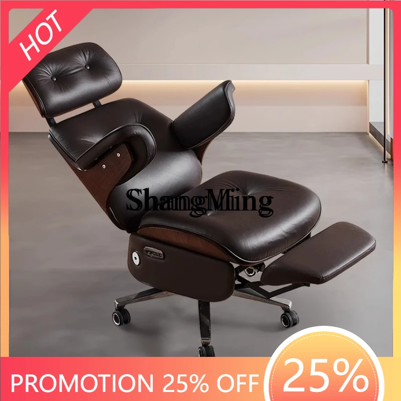 

Электрическое офисное кресло ZYY, кресло начальника из воловьей кожи первого слоя, компьютерное кресло для домашнего офиса, удобное, сидячее кресло с откидной спинкой