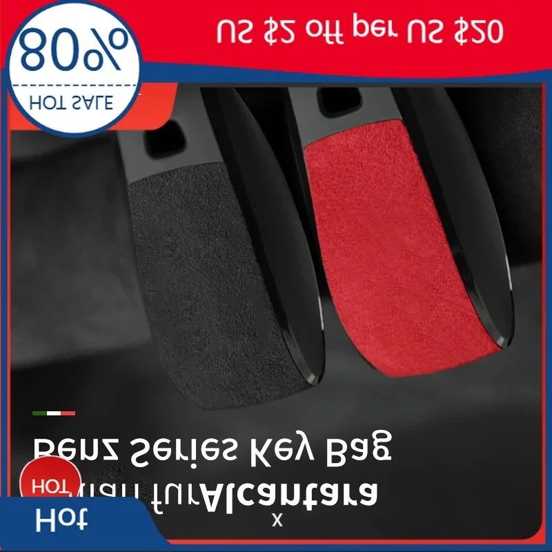 

For MERCEDES-BENZ 2026 Hot Car Sticker Car Key Bag Alcantara Suede For Mercedes Benz A, C, E, S, G, clase W177, W205, W213, W222