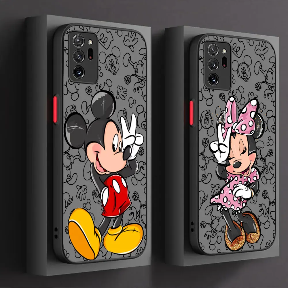 Disney Mickey Mouse Minnie Couple Case For Samsung Galaxy Note 20 Ultra 10 A05 A04 A04E M62 M53 M52 M51 M33 M32 M31 M23 5G Cover