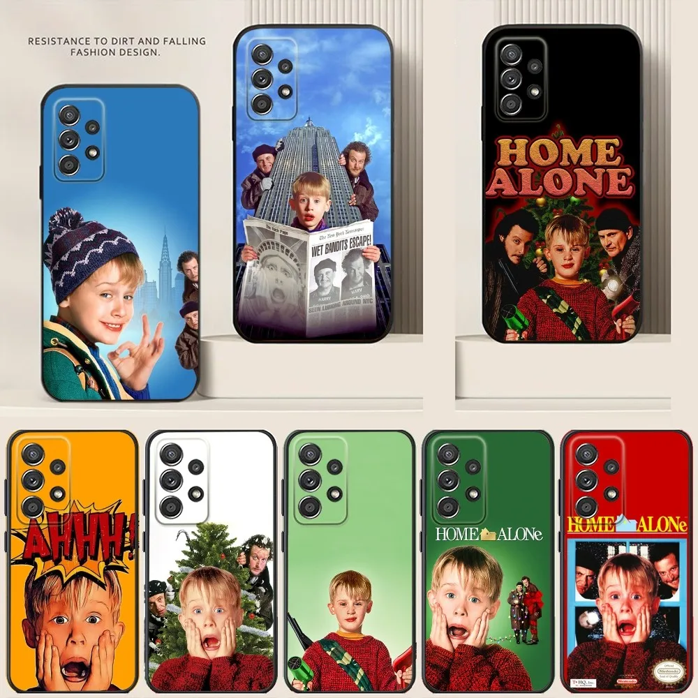 H-Home Alone TV Phone Case For Samsung S24,S21,S22,S23,S30,Ultra,S20,Plus,Note,10,9,5G Black soft silicone case