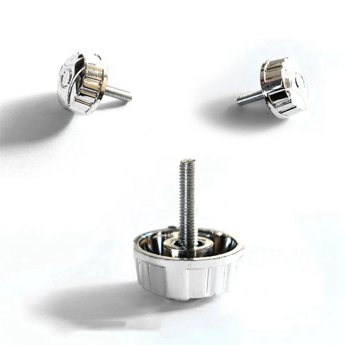 A71P 10PCS Angeln Zubehör Liefert Tackle Rad Rocker Griff Teile Rocker Arm Abdeckung Meer Stange Rad Muttern Griff Silber