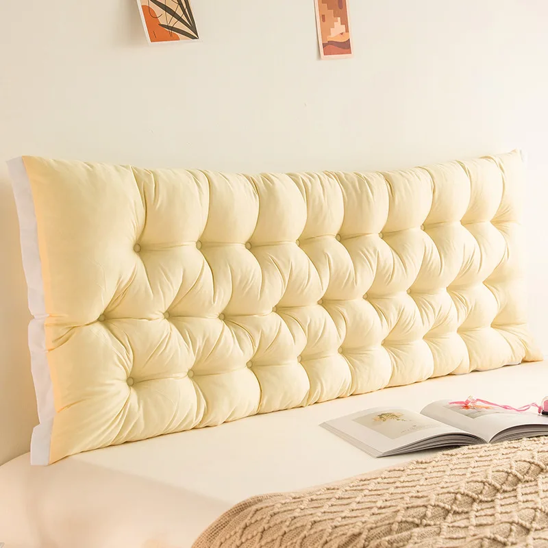 Solid Color Plush Cushion Soft Lace Headboard Neck Stuffed Pillow Body Bedside Back Bed Cushion Large Backrest Support Bolster