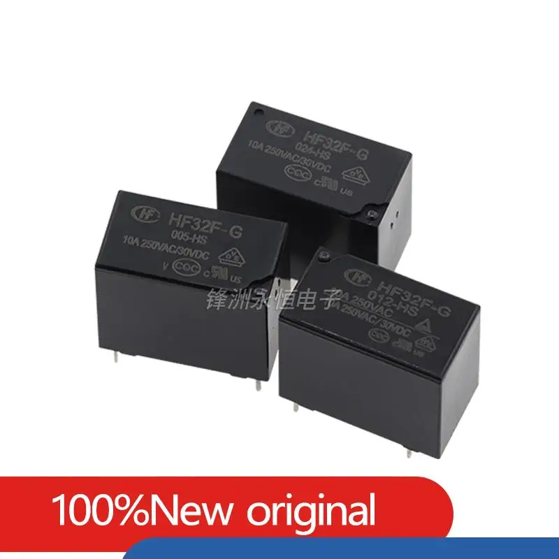 

20PCS/LOT 5V 12V 24V Power Relays HF32F-G JZC-32F-005-HS JZC-32F-012-HS JZC-32F-024-HS HS3 5A 10A 250VAC 4PIN