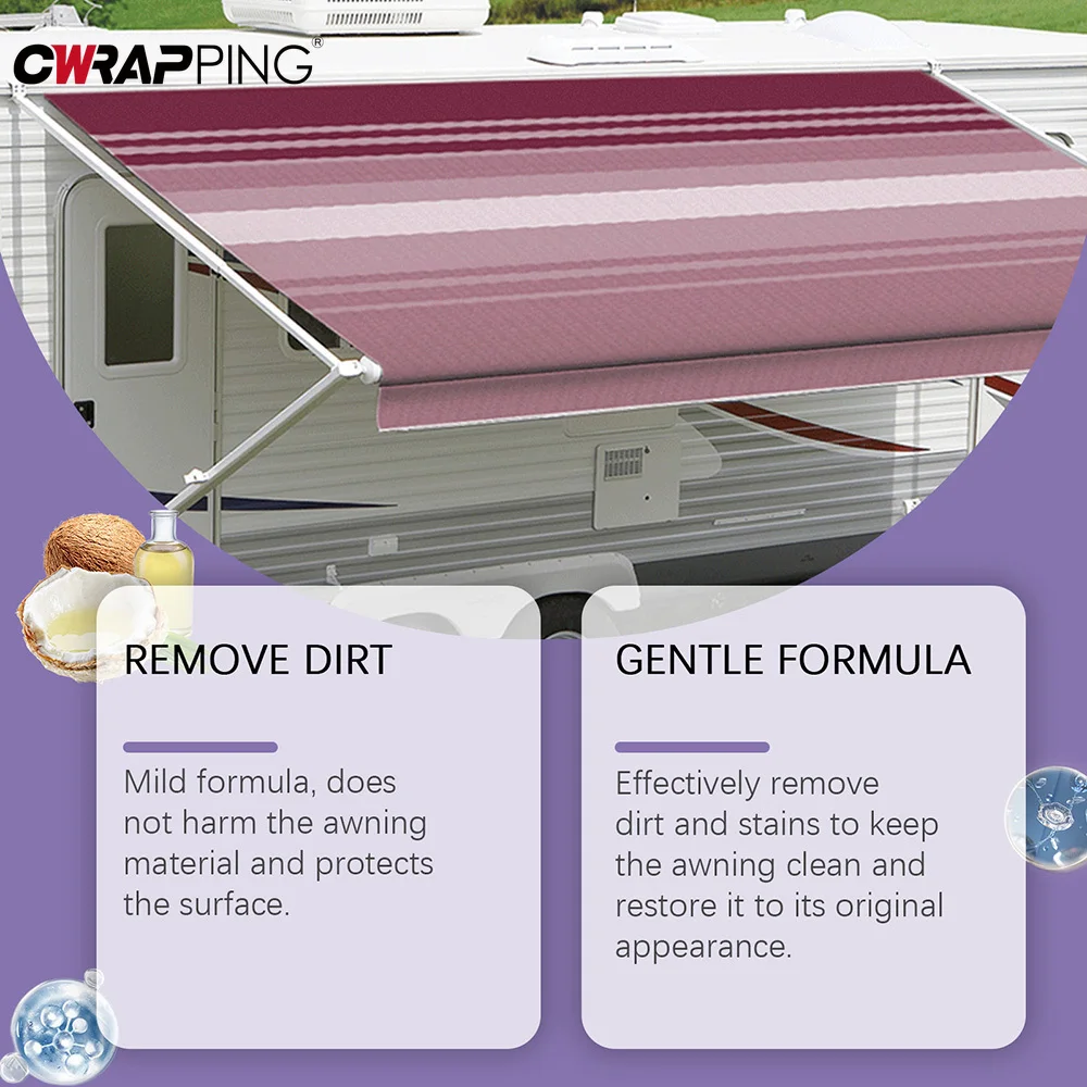 Awning Fabrics RV Wash Supplies Powerful RV Exterior Cleaner Interior Spare Parts Detailing Auto Motorcycle Washer Fluid