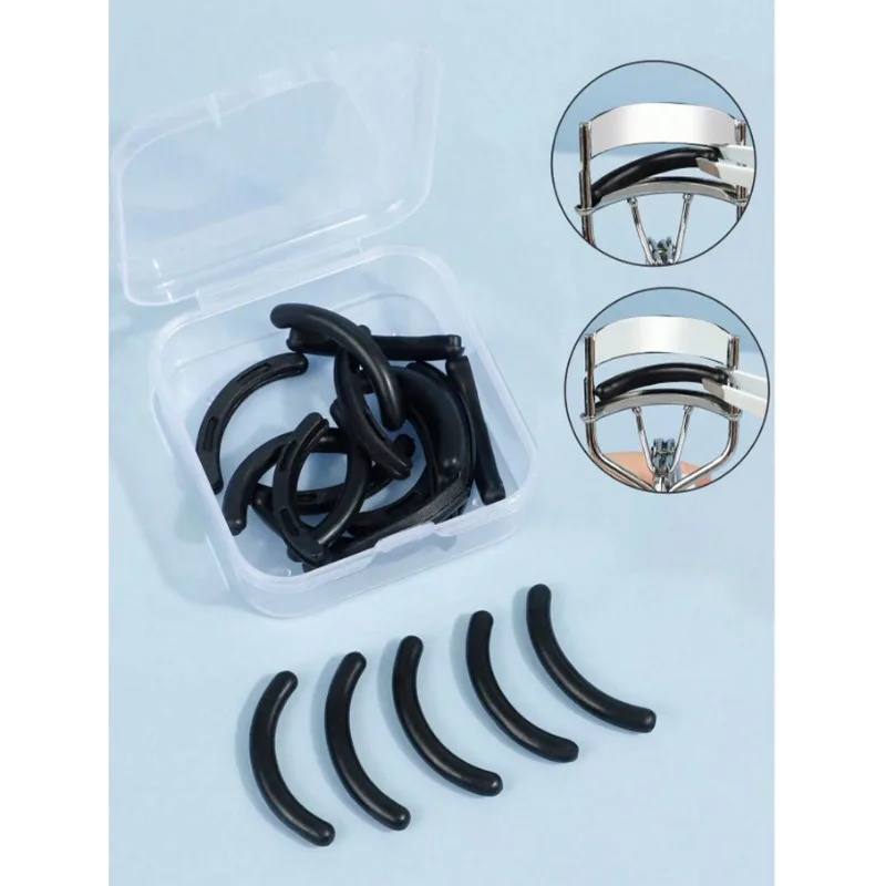 12pcs Eyelash Curler Silicone Replacement Pads With Clear Storage Box