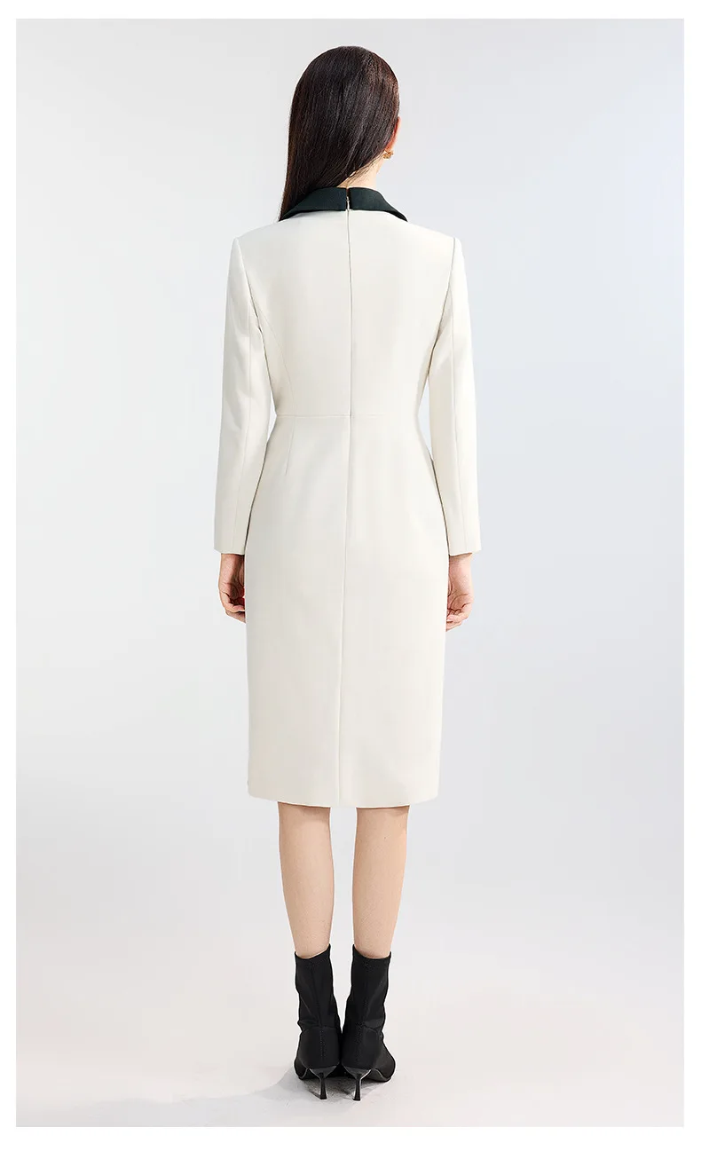 

Allingentle Women's Skirt Suit 1 Piece Set Color Blocking Blazer Skirt Suit Elegant for Party Daily Outfits Customize