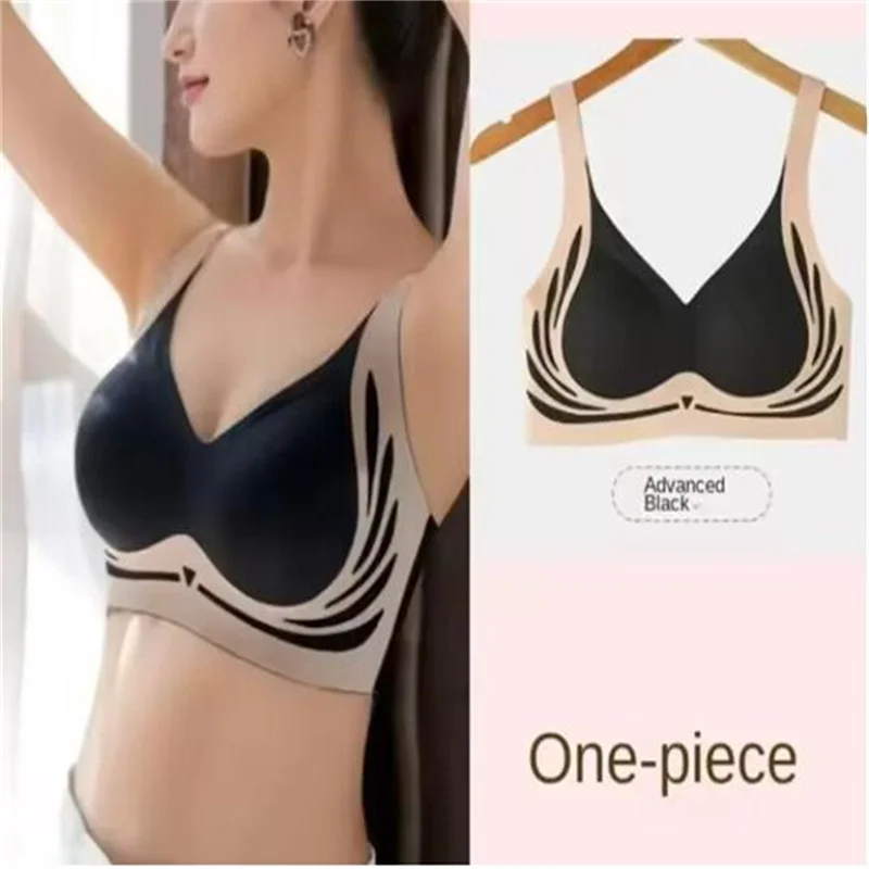 

Women's cordless push-pull Super Gather adjustable bra with soft support, seamless anti slip lifting bra