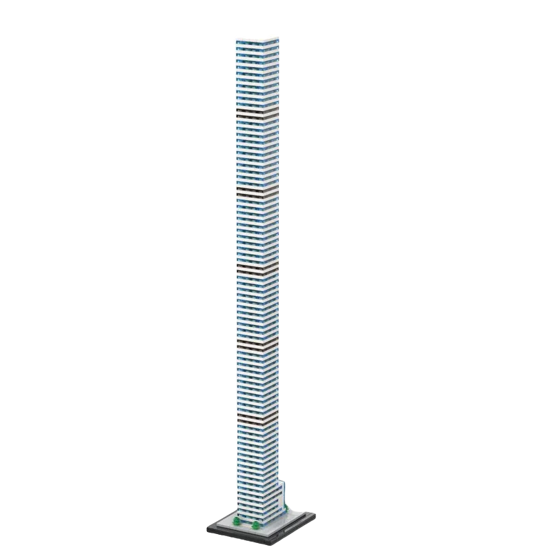 Custom MOC Block Toy Skyscraper Series 432 Park Avenue 1:800 scale model 649pcs Creative holiday gifts