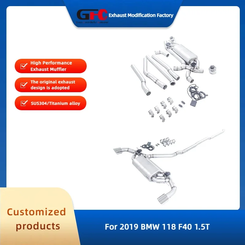 

Высокопроизводительная выхлопная система электронного клапана CatBack из нержавеющей стали GFC 304 для BMW 118 F40 1.5T 2019 года