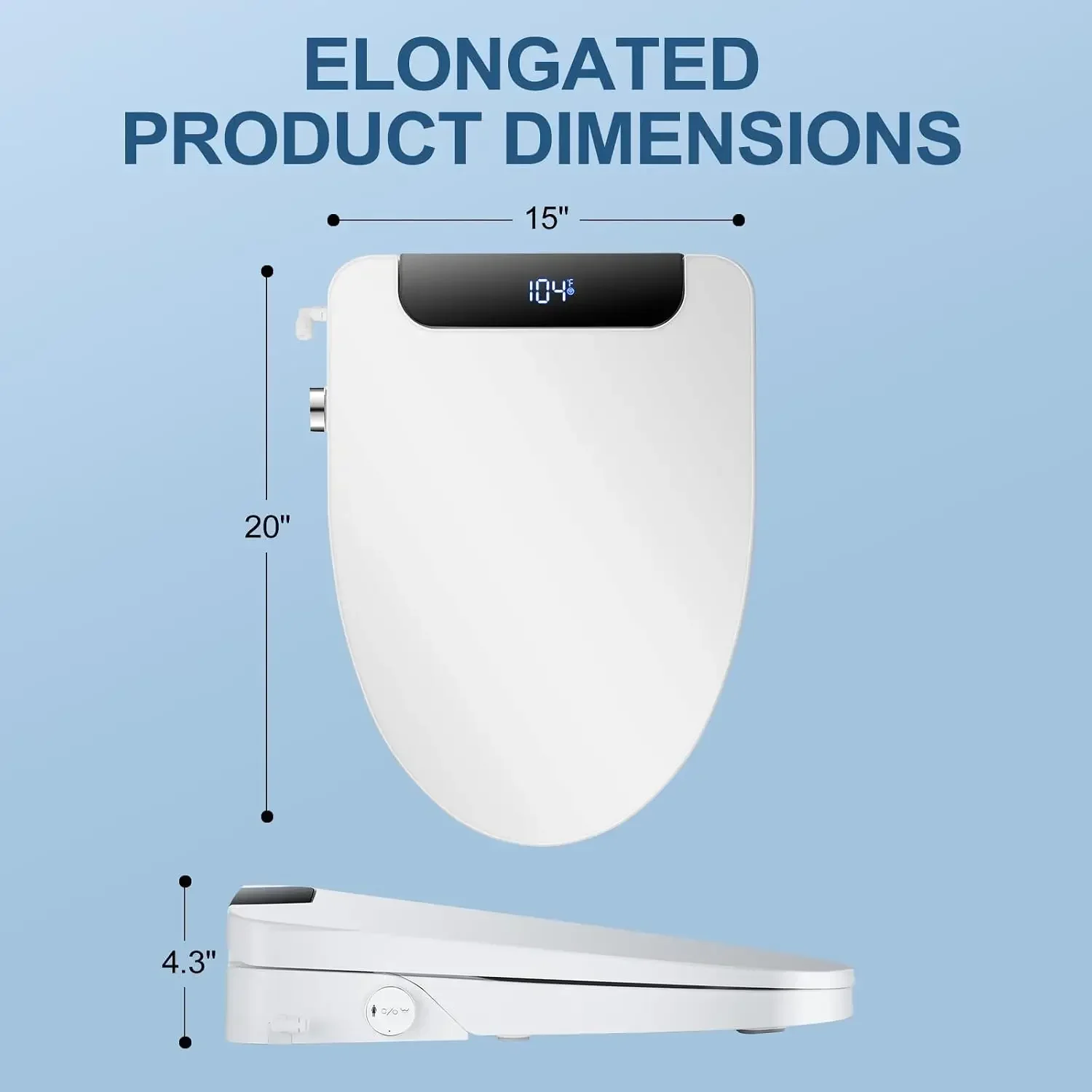 Brand new fast shippingBestsellerElectric Bidet Toilet Seat, Elongated, Warm Water with Air Dryer, Heated Seat and Slow Close Li
