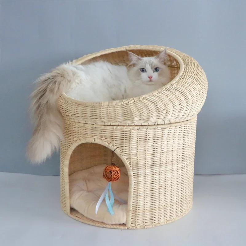 Applicable to Closed summer double decker cat house, dog house, all-season universal cat and pet supplies, bed villa