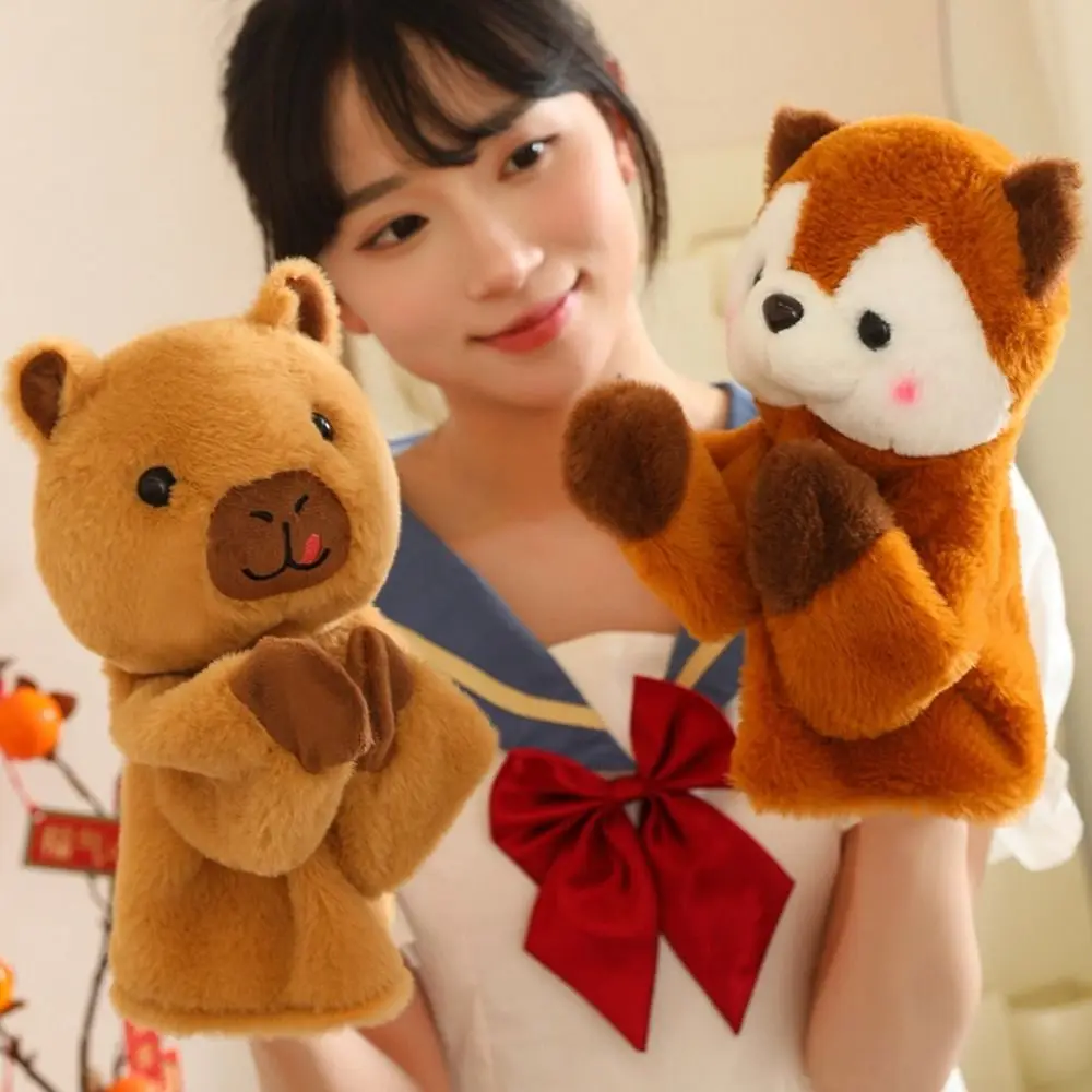 1/2Pcs Neue mit Sound Boxen Hund Puppe Schlacht Kinder Geschenke Husky Vocal Handpuppe Plüsch Interaktives Spielzeug