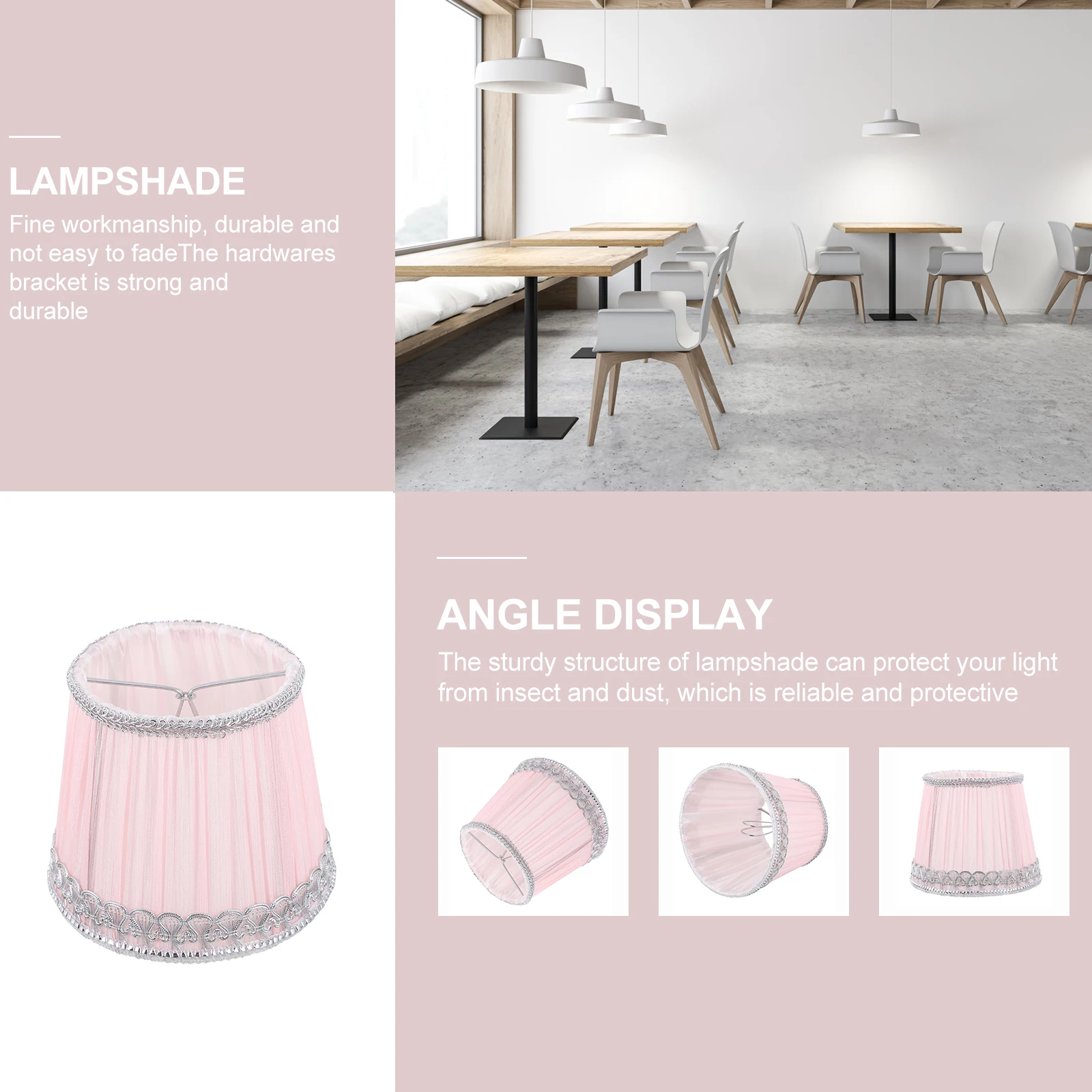 

Pleated Lampshade Chiffon Light Cover Replacement Creative Romantic Warm Indoor Lamp Shade Accessory Lampshade Accessory
