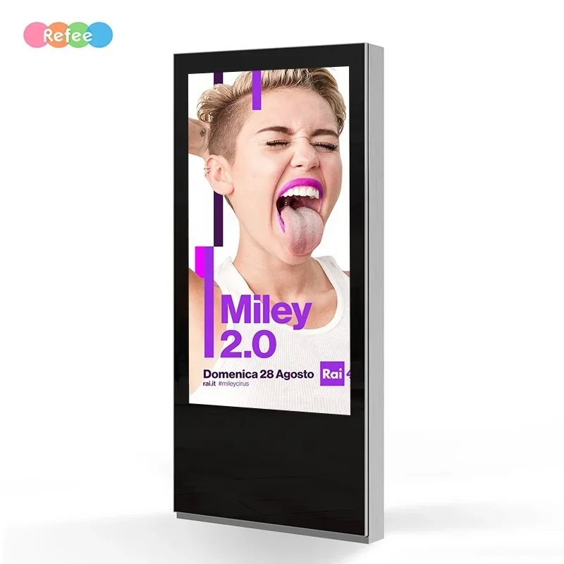 Outdoor Freestanding Waterproof High Brightness Digital Signage Touch Kiosk Advertising LCD Display Screen 43 55 65 75 86 Inch