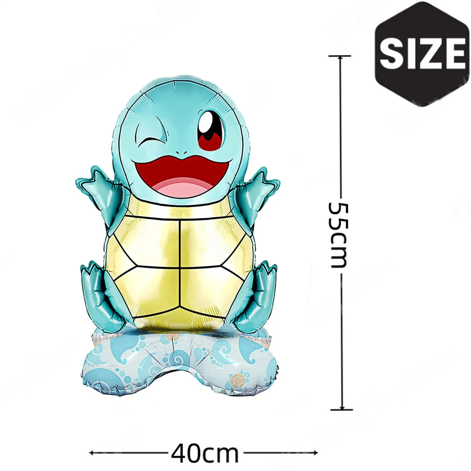 4Pcs Standing Pokemon Balloon Cartoon Pikachu Squirtle Bulbasaur figure Foil Ballon Decoration Supplies Kids Birthday Party Gift