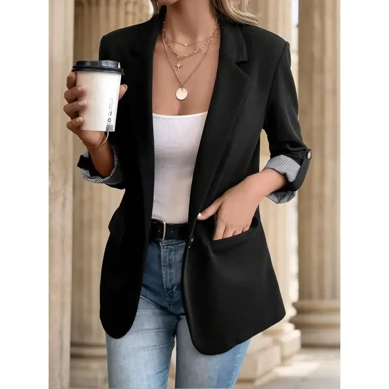 Casual Style Women's Suit Jacket Button up Slim Fit Seven Button Cuffed Sleeveless Outerwear Polyester Nylon Composite Fiber