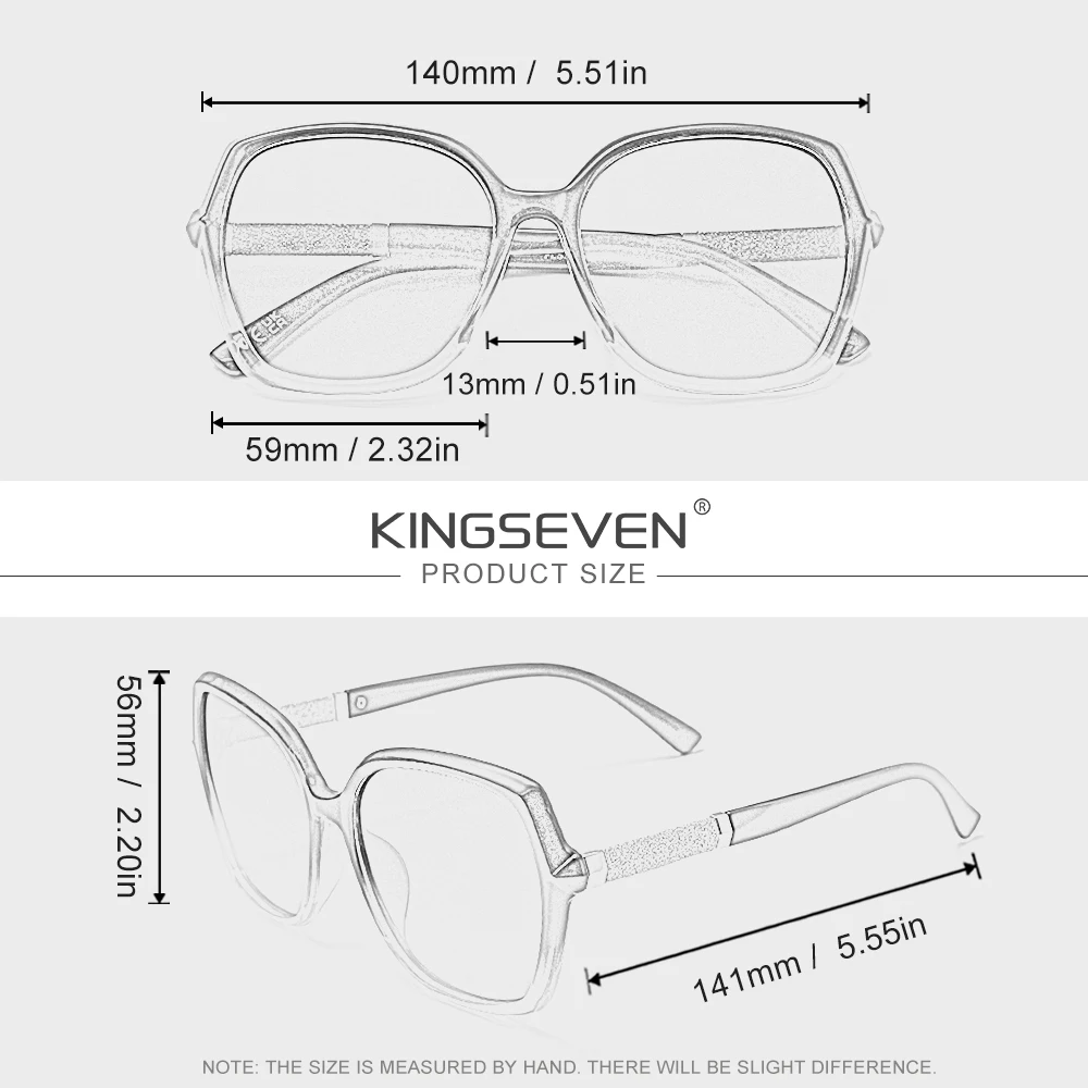 KINGSEVEN Luxus Damen Sonnenbrille Frauen Fahren Platz Großen Rahmen Schutzbrille Schmetterling Polarisierte UV400 Trendy Brillen – Detail 1