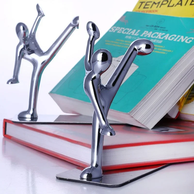 الإبداعية 2 قطعة الذهبي الصبي الدفتين حامل كتب حامل رف الكتب منظم سطح المكتب الرف مكتب الملحقات القرطاسية #3