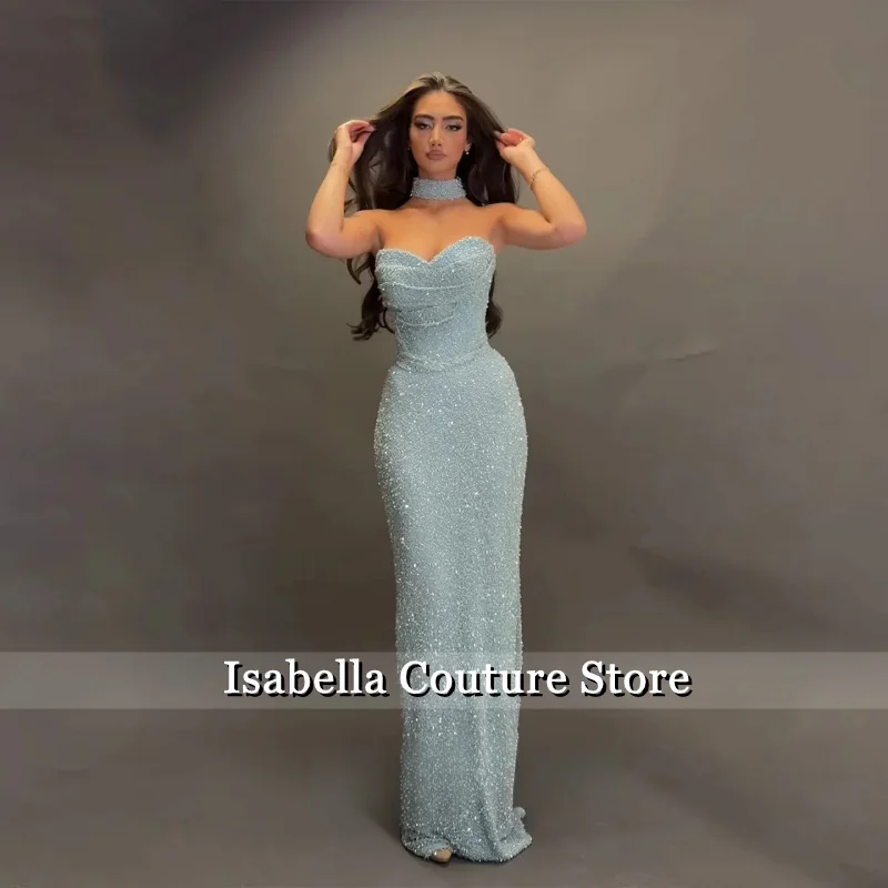 

Sexy Corset Sweetheart Mermaid Prom Dresses Saudi Arabia Long Delicate Sequin Evening Dresses Formal Occasion Dresses Customized