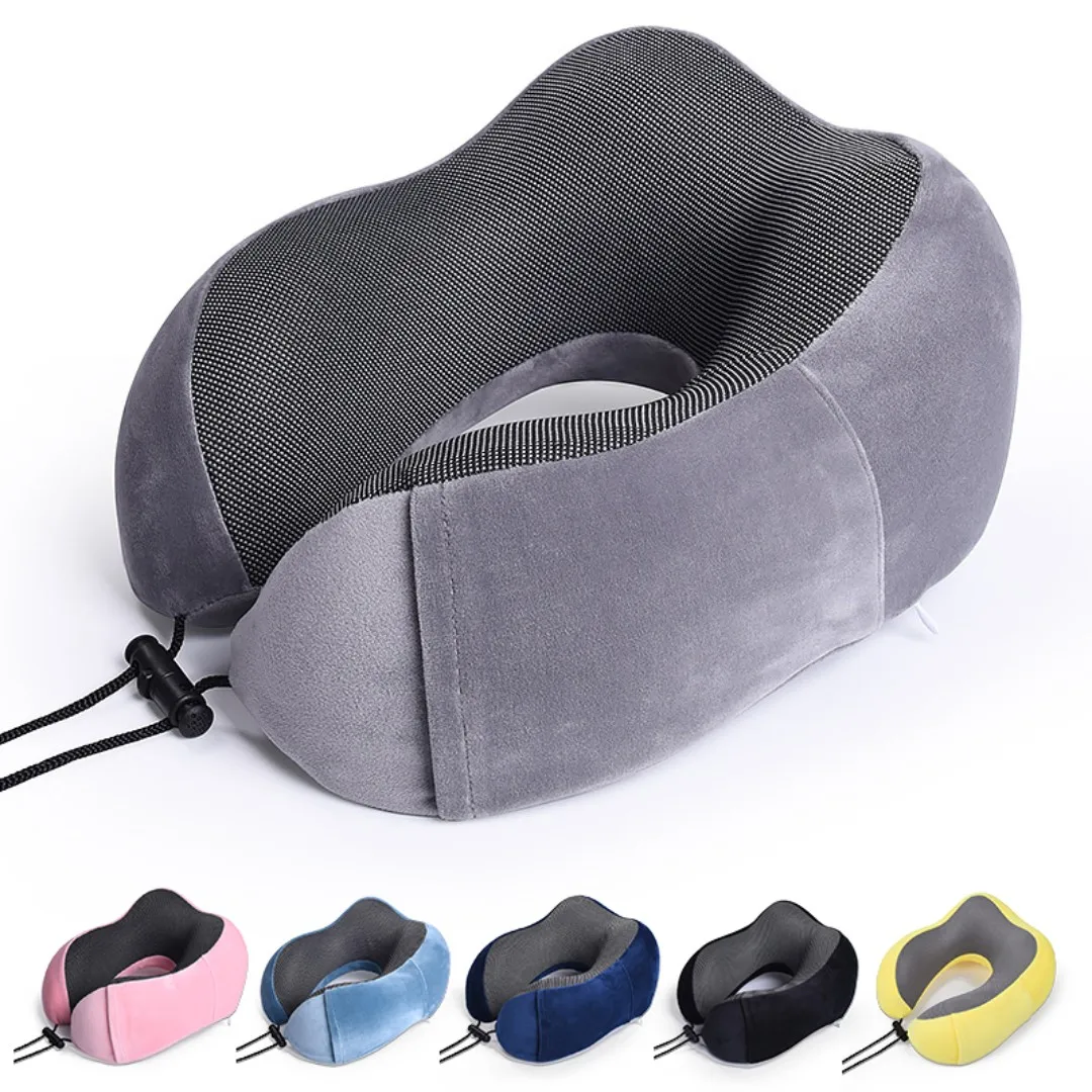 1pc Slow Rebound Travel Pillow, U-shaped Headrest Neck Support Pillow, Nap Pillow Travel Airplane Pillow Cartoon Memory Foam U-s