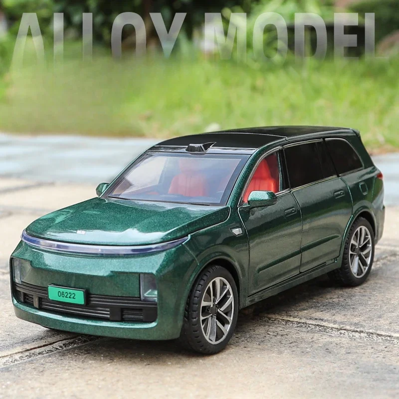 Simulation 1/24 LEADING IDEAL L9 New Energy Alloy Car Model Collective Casting Model Car Voiture Miniature Kids Toys Boys Gift