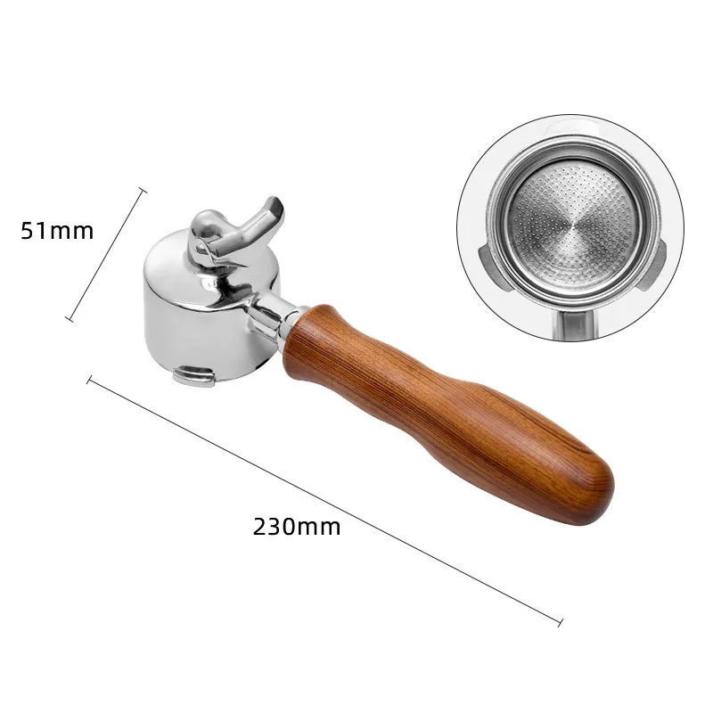 YUAN-ECT 51 mm Kaffee-Siebträger mit doppeltem Auslauf und 1 2 Tassen Korb für Delonghi ECO680 ECO685 Kaffeemaschine 8