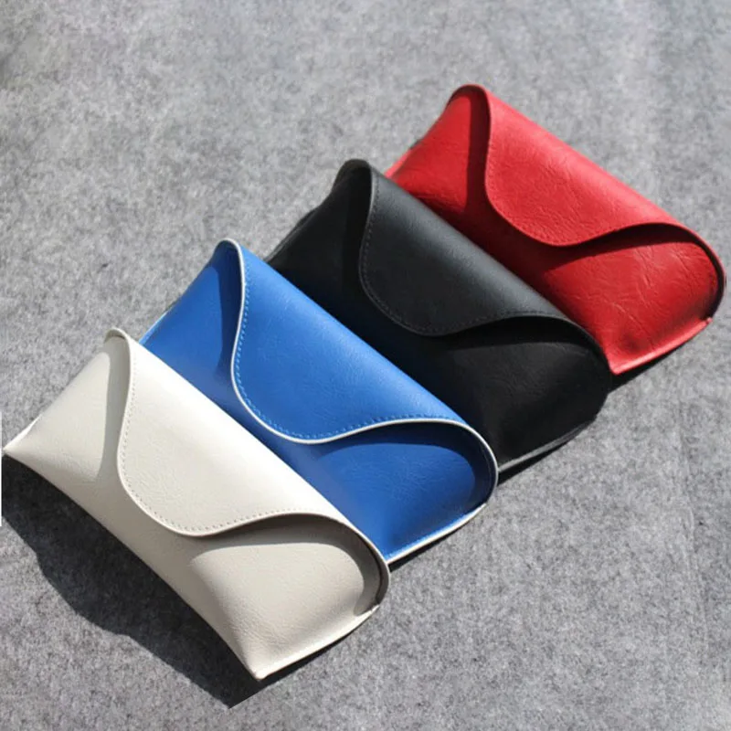 Sunglasses Box Set Leather Hard Case Black Red Colorful Blue Light Blocking Myopia Glasses Case Customized Logo