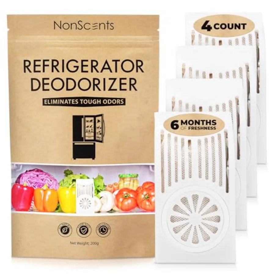 

Refrigerator Deodorizer Odor Eliminator for Fridge Freezer Outshines Baking Soda Deodorizer with Activated Charcoal Unscented L