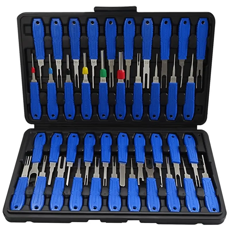 

AT44-Electrical Pin Removal Tool Kit-41Pcs Automotive Terminal Removal For Most Connector Depinning Tools