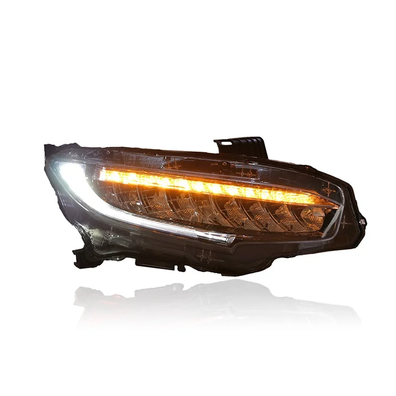 Suitable for 16-21 Honda 10th Generation Civic Headlight Assembly Modification High-end LED Daytime Running Light Turn signal
