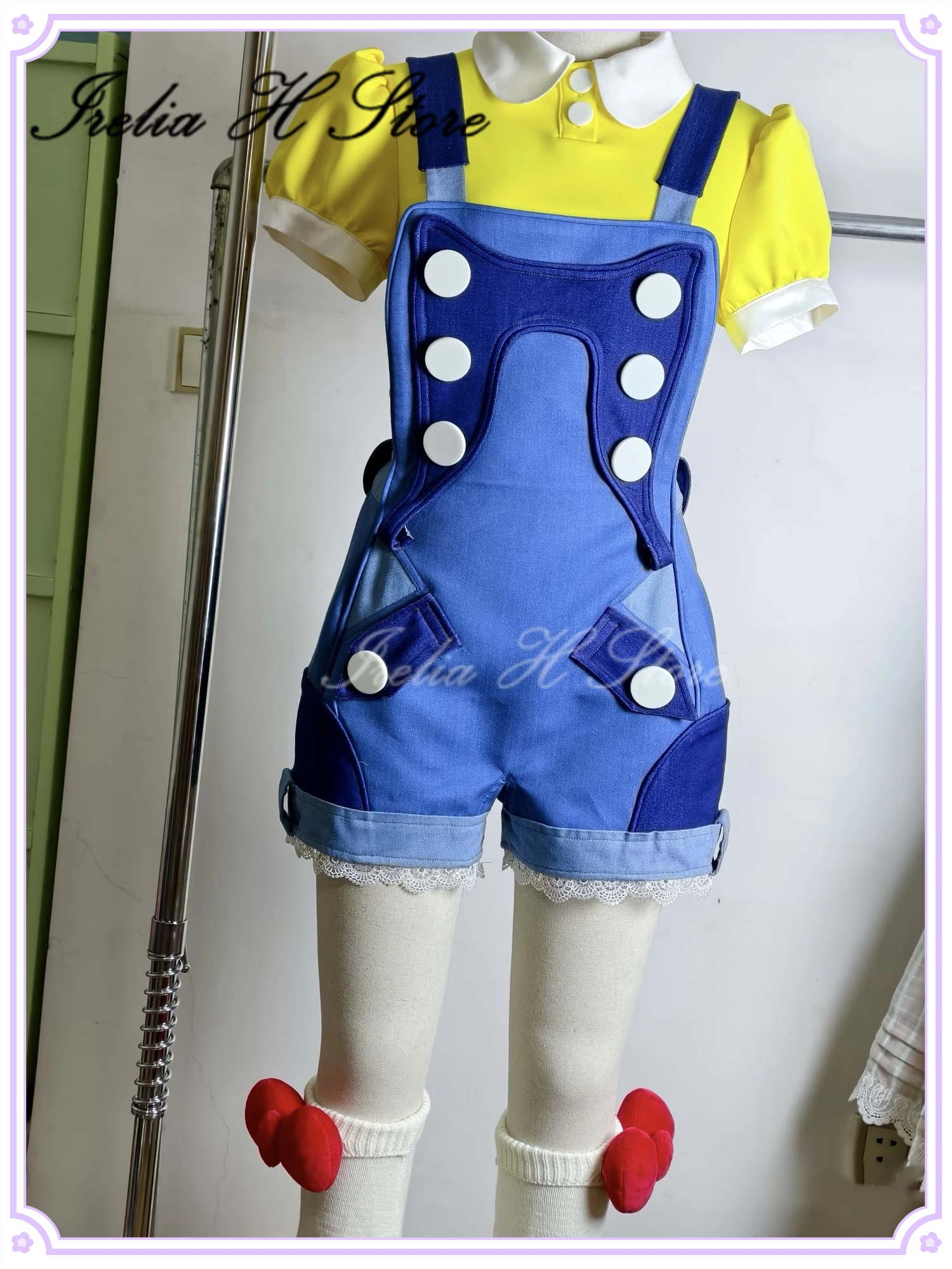 

Irelia H Store Juno OW Juno Cosplay Costume overalls tshirt daily dress Customized
