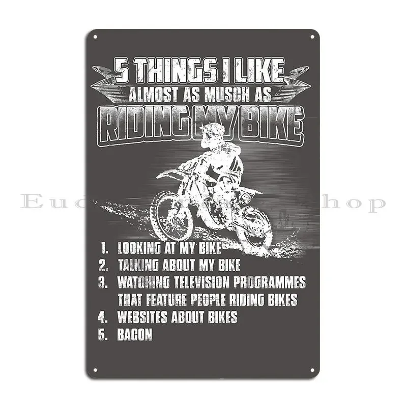 5 Things I Like As Much As Riding My Bike Metal Sign Cinema Sign Garage Customized Garage Tin Sign Poster