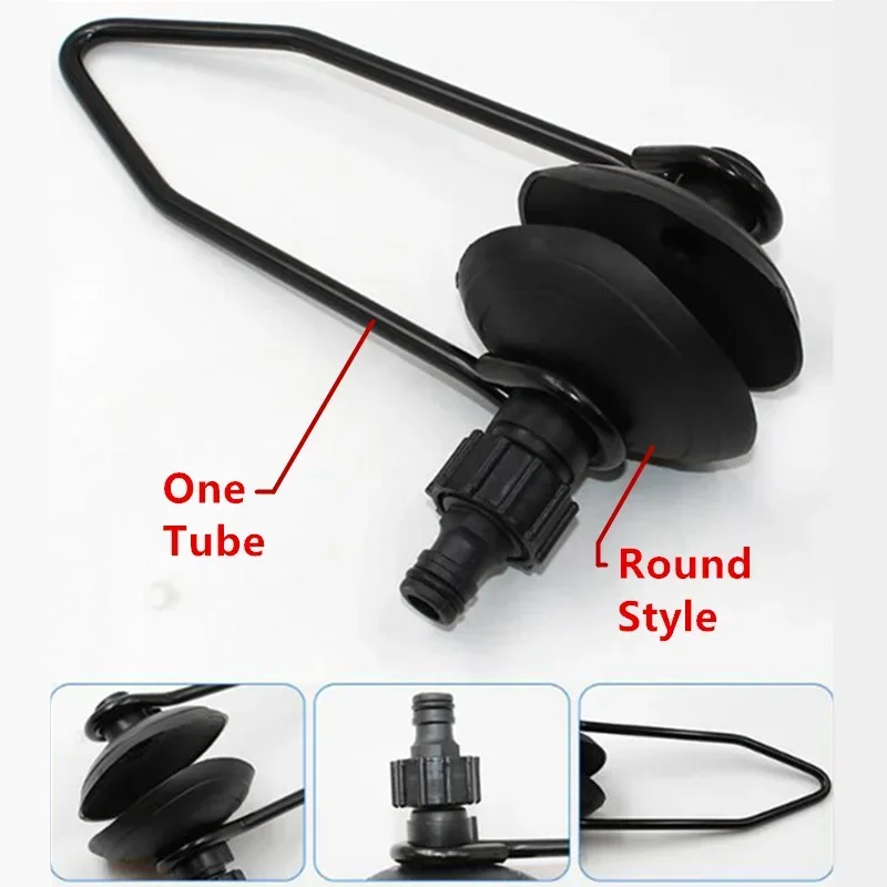 JayCreer Universal Outboard Dual Feed Motor Water Flusher Round Ear Muff Cups For Marine Boat