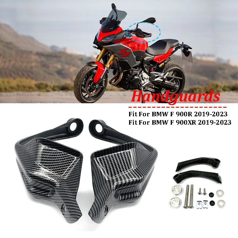 F900XR Carbon Fiber Look Motorcycle Wind Deflector Shield Handguards Hand Protectors For BMW F 900R F 900XR 2019 2020 2021 2022