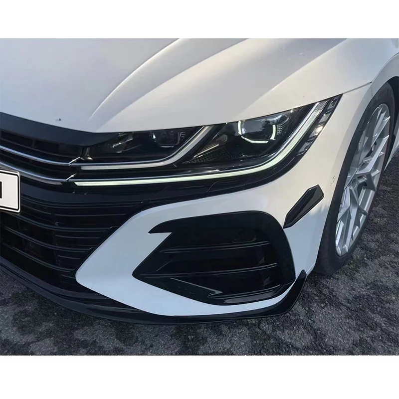 Car Styling Front Bumper Wings For VW Arteon R 2020 2021 2022 2023 2024 Arteon sedan Body Kit Front Bumper Wings