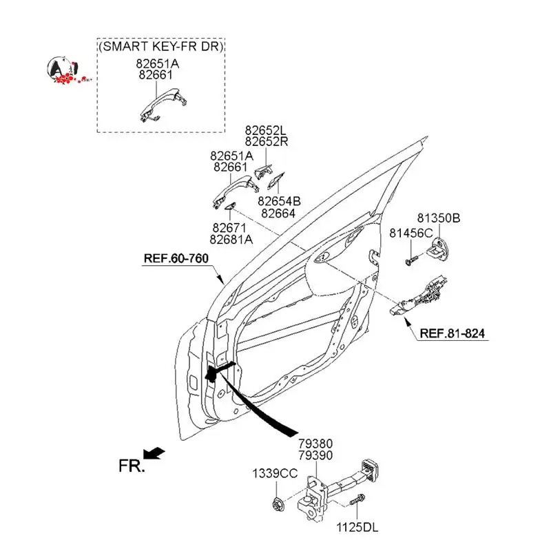 

A10E-1 пара индуктивных кнопок для внешней ручки 82651-G2720 82661G2720 для Hyundai IONIQ 2016-2020, дверной съемник, небольшой переключатель