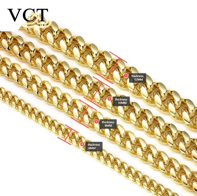 

Fashion Jewelry 14K Gold-Plated Monaco Chain Cuban Chain Daily Wear Jewelry for Men and Women Free Shipping Products