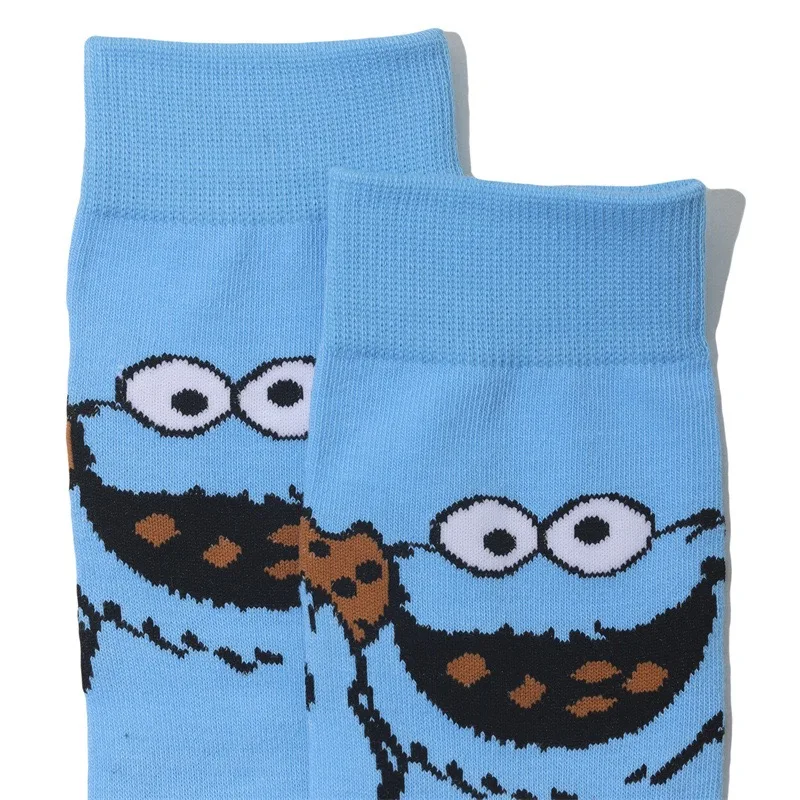 Street Socks Rote Elmo Blaue Cookie Guy Gelbe Big Bird Cosplay Baumwoll-Personalitätssocken Trendige Strümpfe Stricksocken Weihnachten – Detail 16