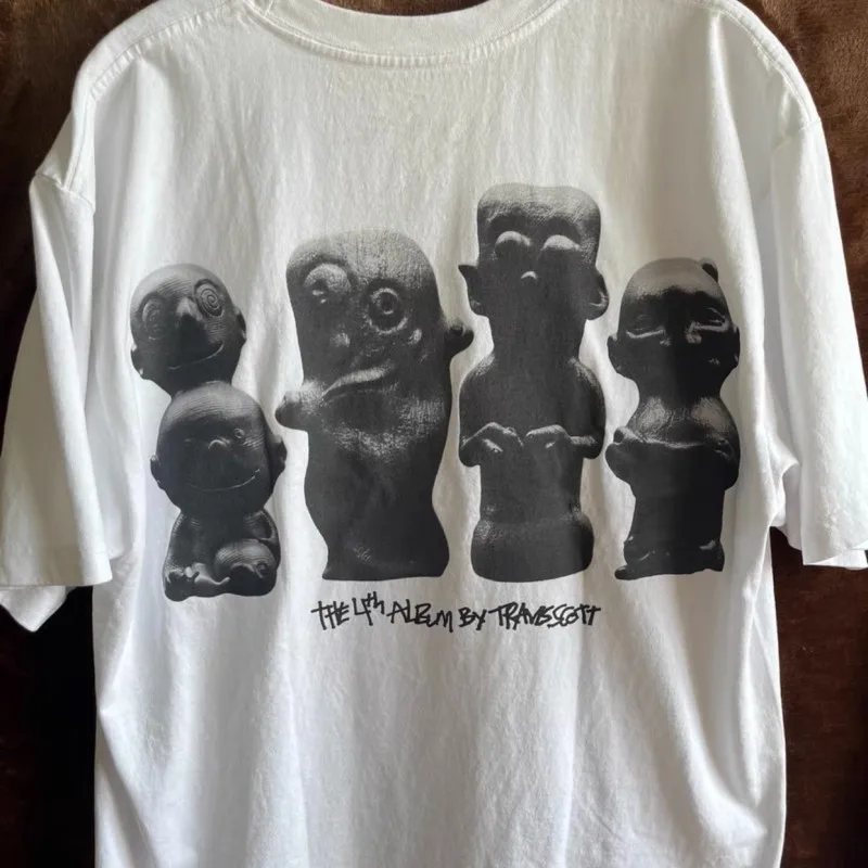 

Utopia Tshirts Men Women Summer Street Funny Cartoon Terracotta Figurine Pattern Breathable Cotton Short Sleeve Cactus Jack Tops
