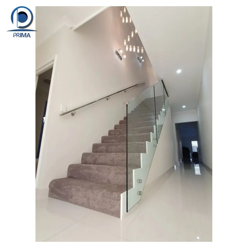 custom.Prima Indoor Straight Wood Tread Railing Modern Floating Staircase Led Light Stair Stair Design