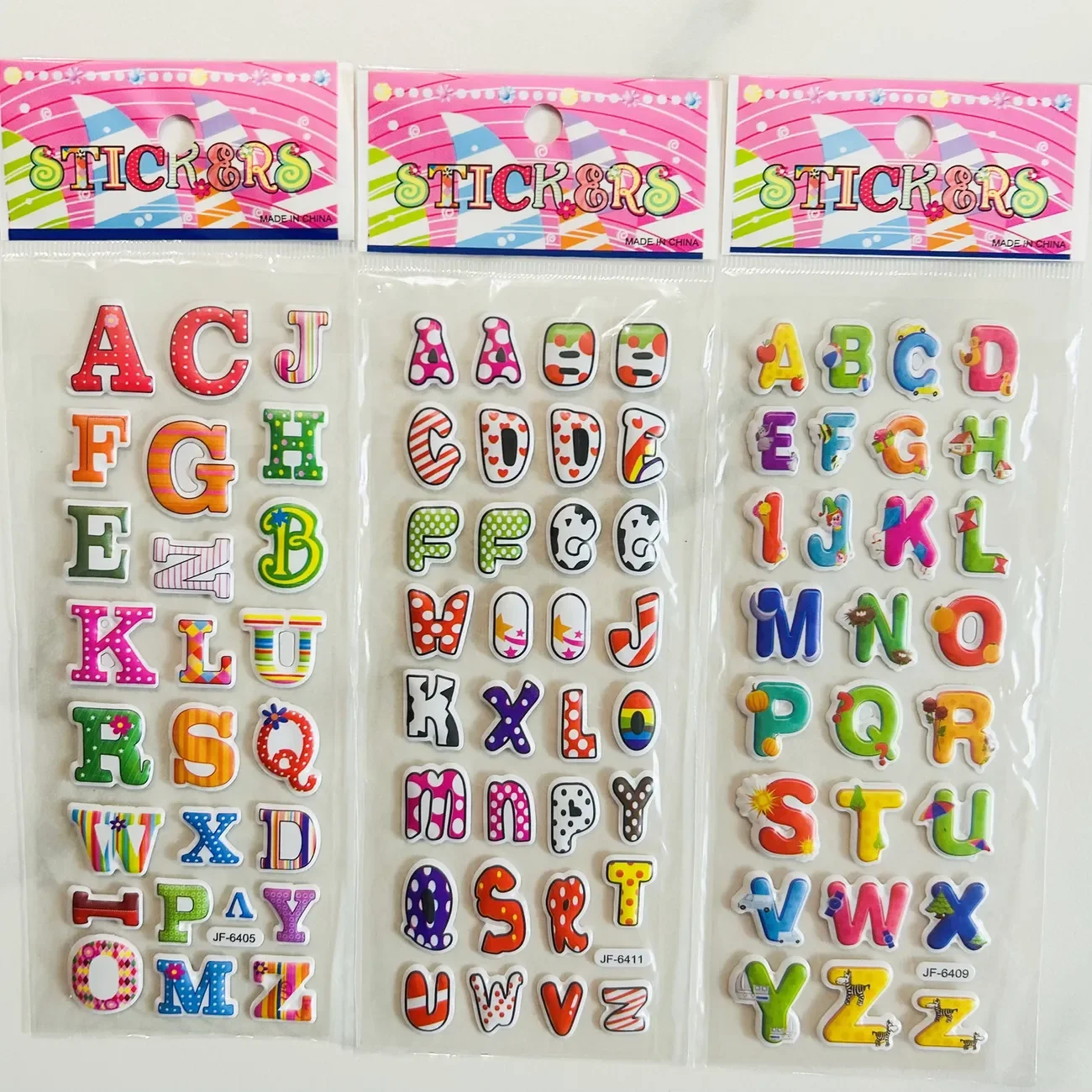 10 Sheets Letters Numbers 3D Puffy Stickers English Alphabet Birthday Festival Gift for Adult Scrapbook Decoration