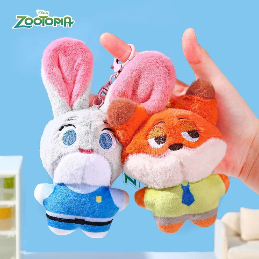 

Genuine Zootopia Cartoon Judy Nick Plush Dolls Kawaii Disney Anime Person Plushies Keychain For Students Backpack Ornamental