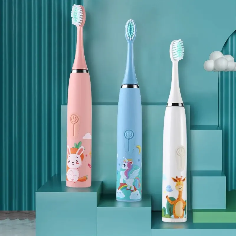 Sonic Electric Toothbrush for Children Aged 3 to 15 Professional Primary Tooth Care IPX6 Waterproof DuPont Soft Bristle