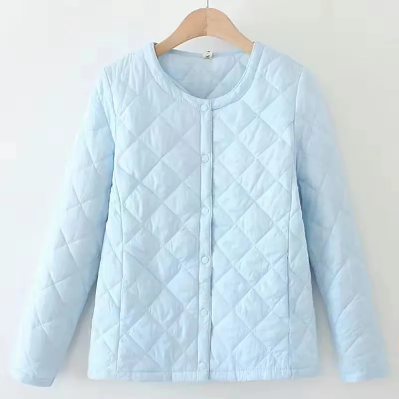 Abrigo de plumón ligero para mujer, Parkas cortas y cálidas, Abrigo acolchado de algodón para ancianos de mediana edad, Tops, chaqueta para damas, otoño e invierno, nuevo