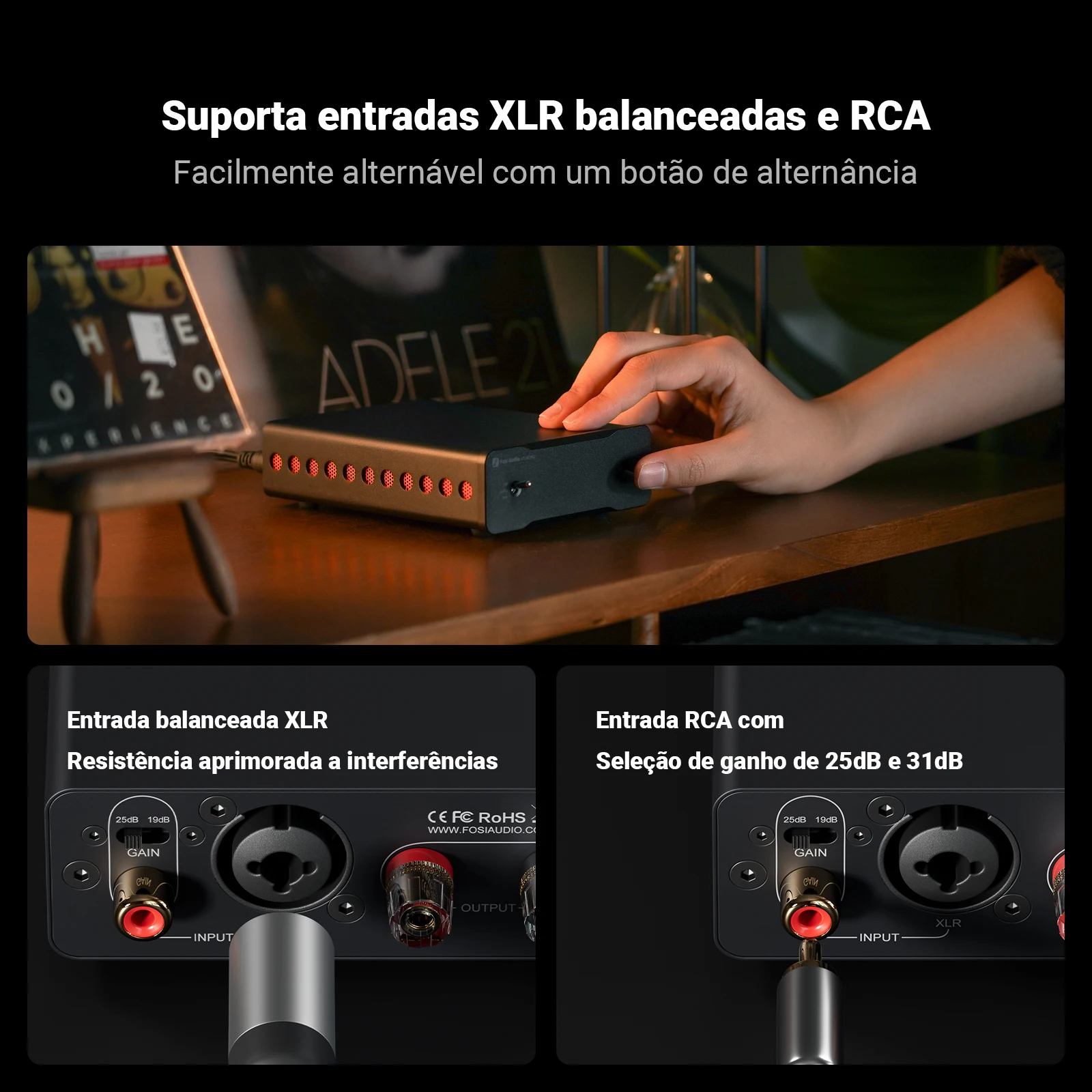Fosi Audio V3 Mono Amplificatore di potenza stereo 2/2.1/3/4/5 canali TPA3255 Mini Amp 240W Amplificatore professionale Amplificatore stereo domestico