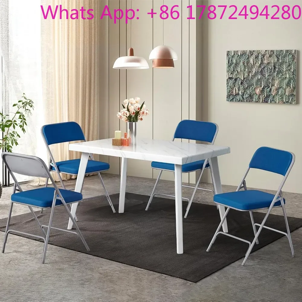 Padded Folding Chairs with Thick Seat Cushion, Durable & Extra Comfortable Foldable Chairs