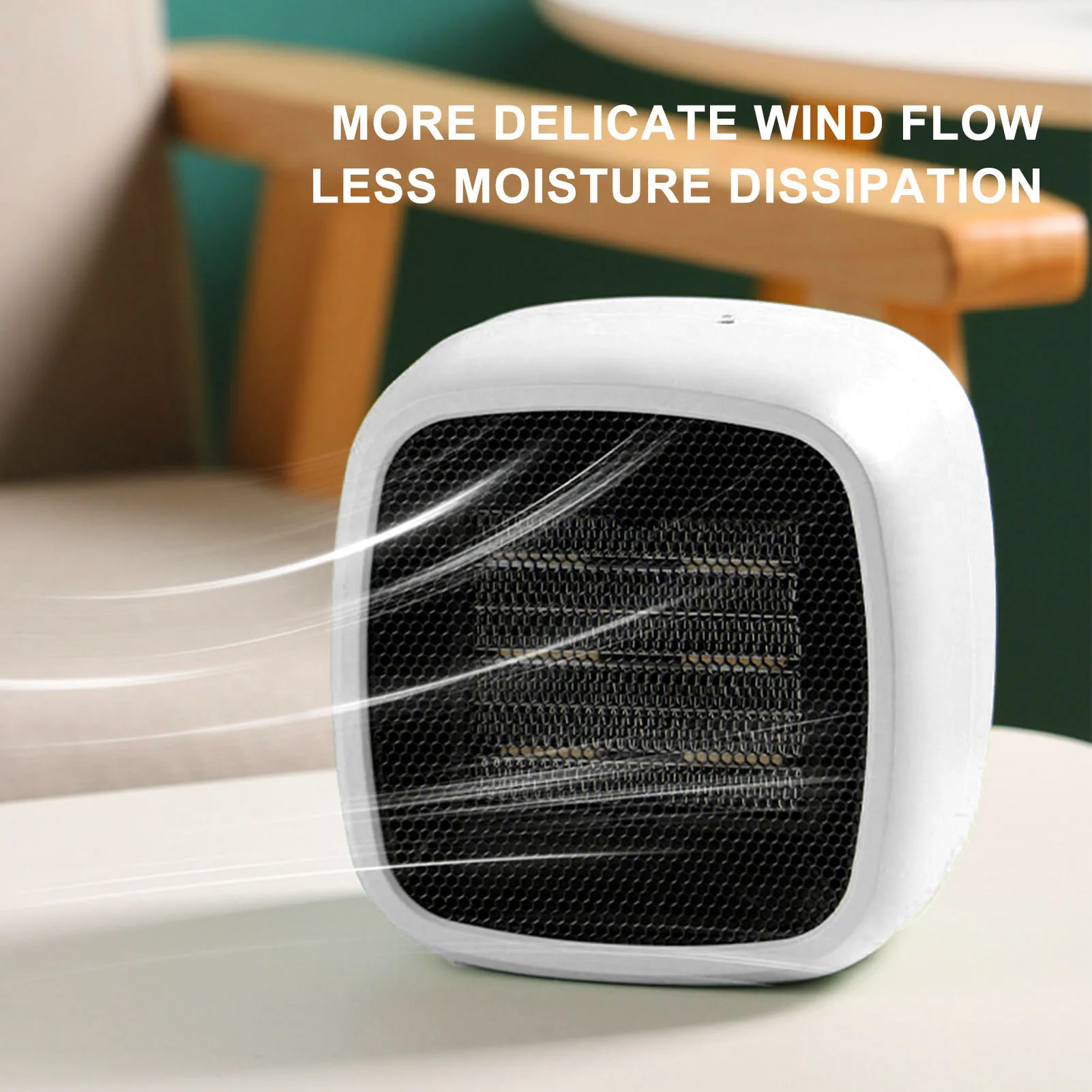 Desk Fan Heater Safe Overheat Protection PTC Ceramic Heating Electric Space Heater for Home Office