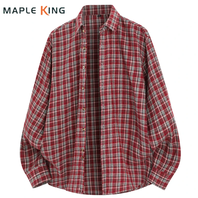 

Menswear Clothing Classic Plaid Button Up Shirt Cardigans Workwear 2026 Long Sleeve Casual Elegante Hombre Man Vintage Shirts
