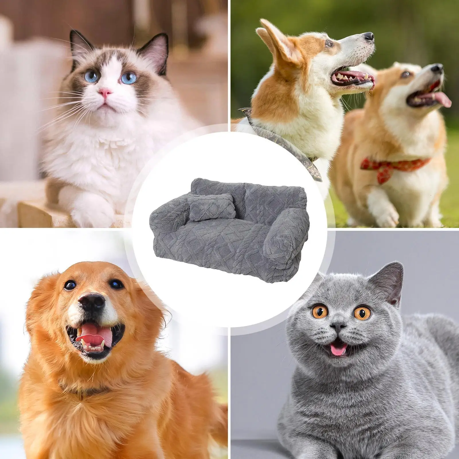 

Мягкий и удобный диван-лежанка для животных с эластичным нескользящим покрытием, для щенков, кошек, котят, мелких, средних и крупных пород, для дома и спальни.